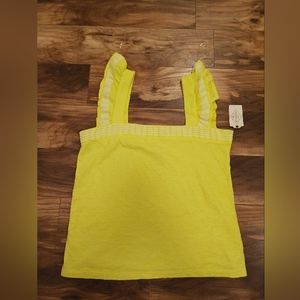 St Johns Bay Womens Large Lemon Glow Sleeveless Tank Top.